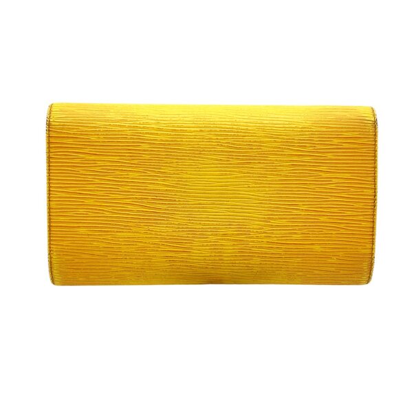 Louis Vuitton LV Yellow Epi Leather Long Wallet With Purple Interior - Picture 3 of 13